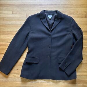Ann Taylor Loft Black Blazer 10 Women's Office Career Business Prep‎ Wool Blend